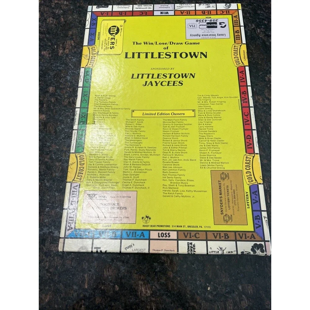The Win/Lose/Draw Game of Littlestown | Pennsylvania | Board Game